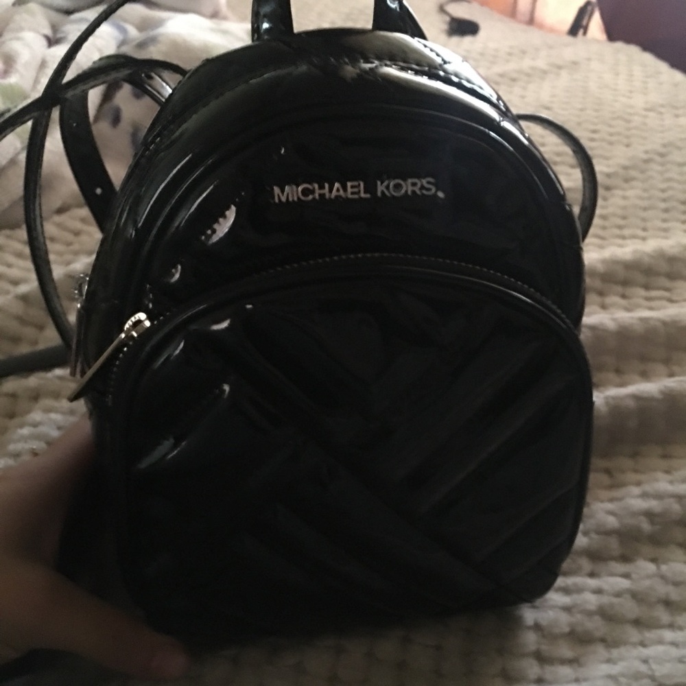 Black Micheal Kors Mini Backpack